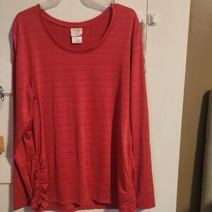 Danskin‎ Now Pink Long Sleeve Relaxed Blouse